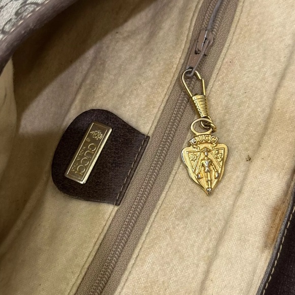 #6 Gucci Vintage GG Supreme PVC Brown Clutch USED SOLD AS IS! LIVE SHOW! - Picture 13 of 16